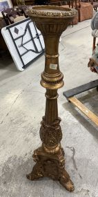 Tall Gold Resin Candle Stand