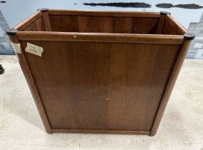 Mid Century Mahogany Trash Basket