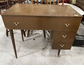 Mid Century Cherry Sewing Machine Cabinet