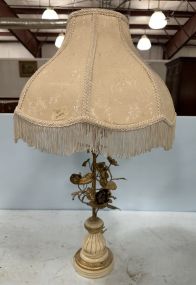 Vintage Metal Rose Table Lamp