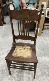 Vintage Pressed Oak Side Chair