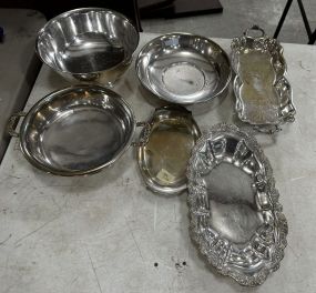 Group of Silver Plate Serving Pieces