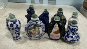 9 Chinese Porcelain Snuff Bottles