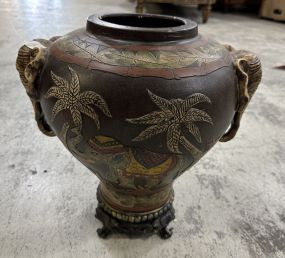 Decorative Elephant Ceramic Urn