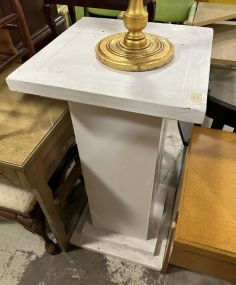 White Painted Pedestal Stand