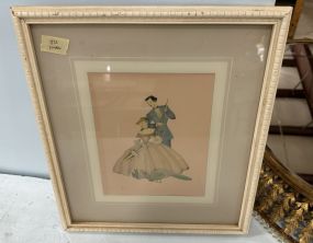 Framed Lady and Gent Print