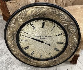 Madison Clock Co. Battery Operated Round Clock