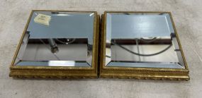 Two Gold Framed Mirror Plateaus