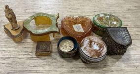 Group of Powder, Pill, and Trinket Boxes