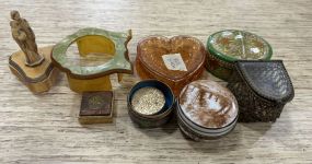 Group of Powder, Pill, and Trinket Boxes