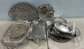 Group of Silver Plate Serving Pieces