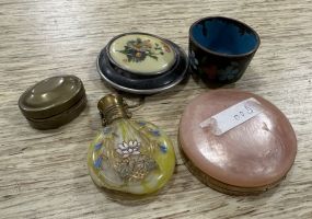 Vintage Powder Boxes, Pill, and Perfume Bottle