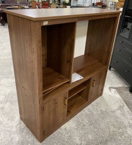 Modern Oak Finish Particle Tv Cabinet