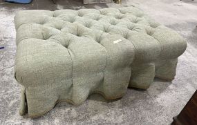 Large Upholstered Rolling Ottoman