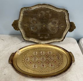 Vintage Italian Florentine Trays