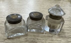 Three Glass Ink Wells