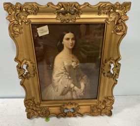 Gold Framed Portrait of Lady