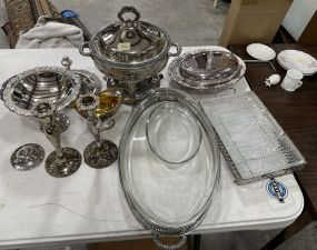 Group of Silver Plate Serving Pieces