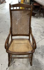 Victorian Style Caned Rocker