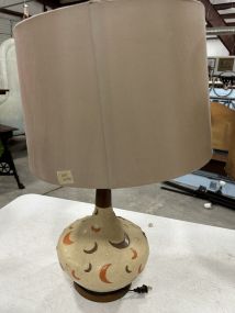 Mid Century Star Pottery Vase Lamp