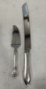 Sterling Handled Serving Knife and Butter Knife