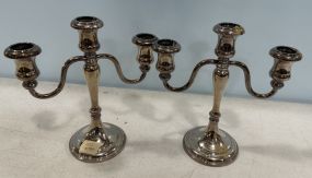Pair of Silver Plate Candlelabra s