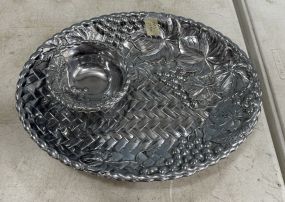 Lenox Metal Serving Tray and Bowl