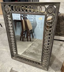 Modern Rustic Beveled Wall Mirror