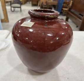 Pottery Red Glazed Vase