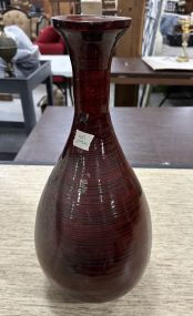 Red Decorative Plastic Flower Vase