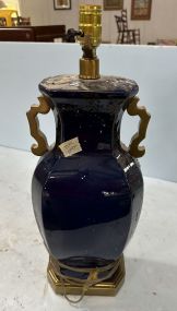 Asian Style Painted Vase Lamp