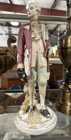 Painted Plaster Englishmen Statue