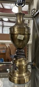 Mid Century Brass Color Vase Lamp