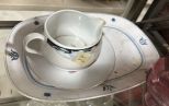 Porcelain Platter, Plate, and Creamer