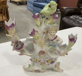 German Porcelain Figural Flower Vase