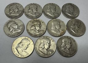 11 Franklin Half Dollars