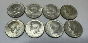 8 Kennedy Half Dollar 40% Silver