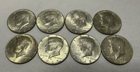 8 Kennedy Half Dollar 40% Silver