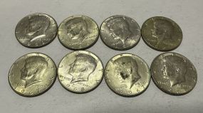 8 Kennedy Half Dollar 40% Silver