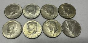 8 Kennedy Half Dollar 40% Silver