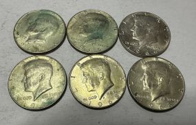 6 Kennedy Half Dollar 40% Silver