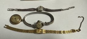 Group of Ladies Wrist Watches and Pocket Watch