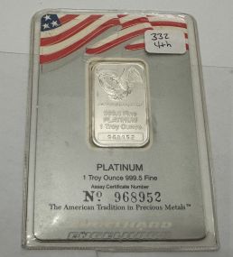 Engelhard 999.5 Fine Platinum 1 Troy Ounce