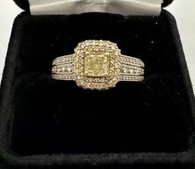 Effy Jewelry 14K White & Yellow Gold Diamond Diamond Ring Size: 10; Appraised.