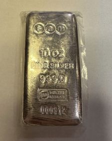 Sam 10 oz Fine Silver 999.0 Bar