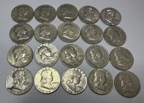 20 1940's-60's Franklin Half Dollars