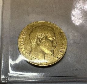 1856 Gold France 20 Francs