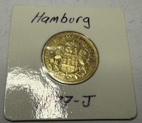 1877-J  Gold German Empire 20 Mark