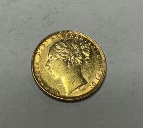 1873M Gold Australia Sovereign Au