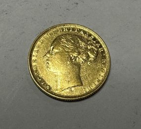 1879M Gold Australia Sovereign AU